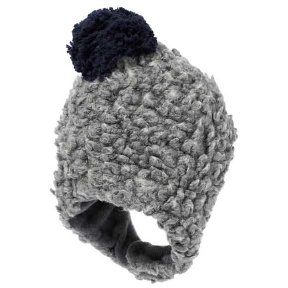 Made in Spain Sherpa baby beanie with Pom Pom and chin strap - Picture 2 of 3